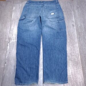 Gap Carpenter Jeans Mens 34x32 Blue Denim Utility Workwear Pants 2004 Vintage